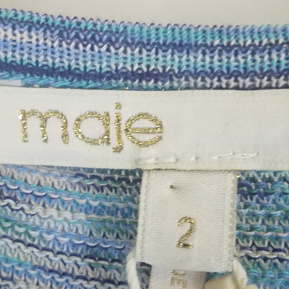 Maje Blue Stretchy Mandala Dress NWT - Picture 5 of 7